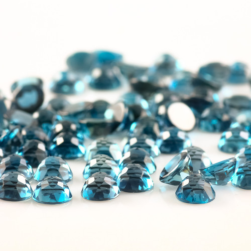 London Blue Topaz Rose Cut Cabochon 5mm Round