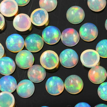 Joopy Gems White Opal Cabochon 5mm Round