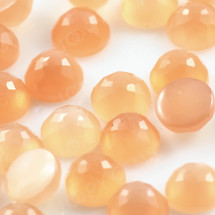 Joopy Gems Peach Moonstone Rose Cut Cabochon 5mm Round