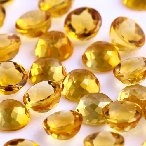 Citrine Rose Cut Cabochon 4mm Round