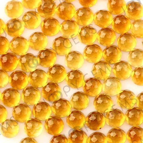 Citrine Rose Cut Cabochon 5mm Round