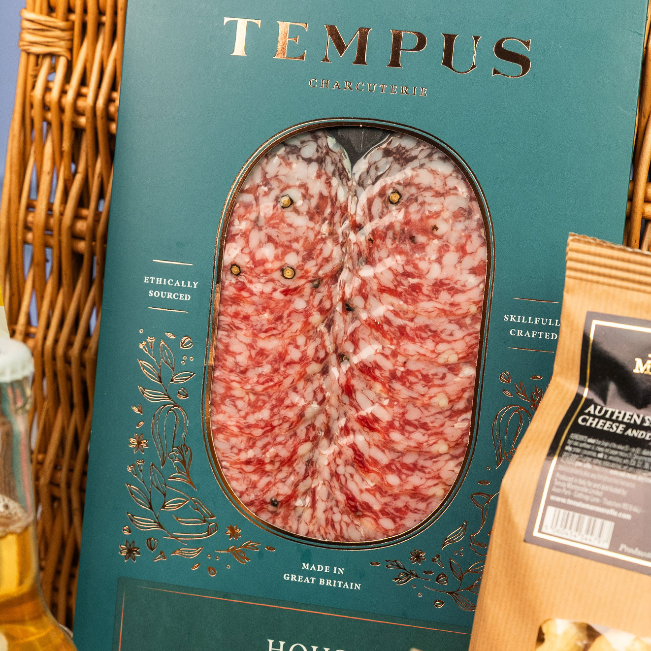 Tempus sliced British charcuterie, beautifully presented for sharing as part of a premium grazing selection.