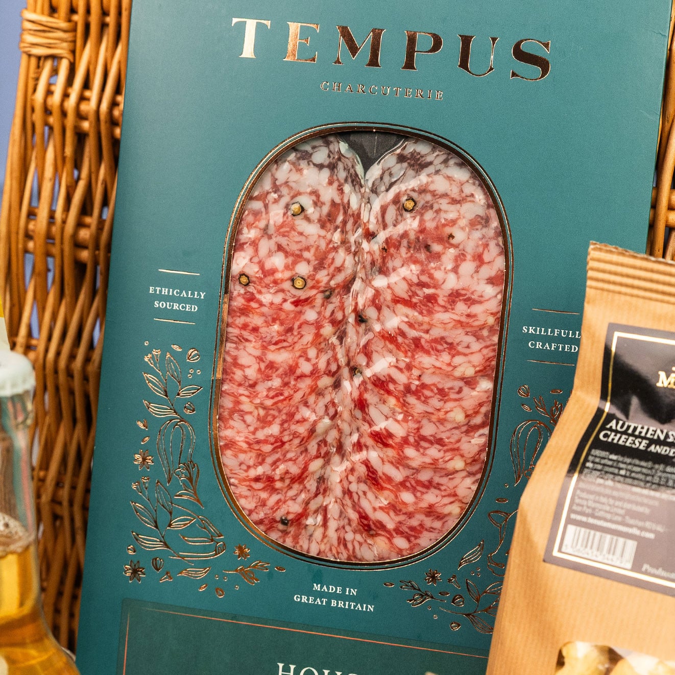Tempus sliced British charcuterie, beautifully presented for sharing as part of a premium grazing selection.