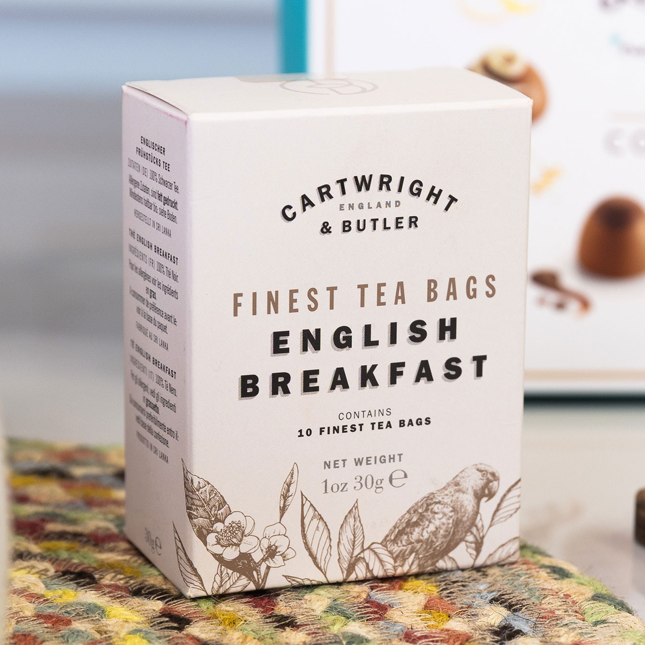 Cartwright & Butler English Breakfast tea bags in a premium gift box containing ten finest tea bags.