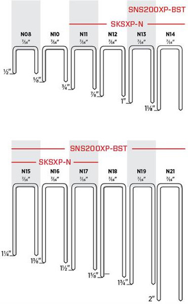 Senco N17BGB 1-1/2" 16 Ga. 7/16" Crown Stainless Steel Staples