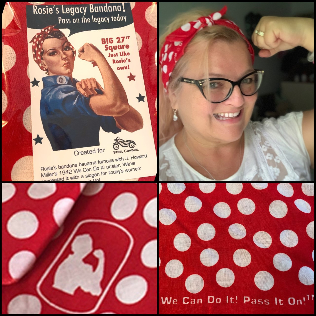 how to tie a bandana like rosie the riveter