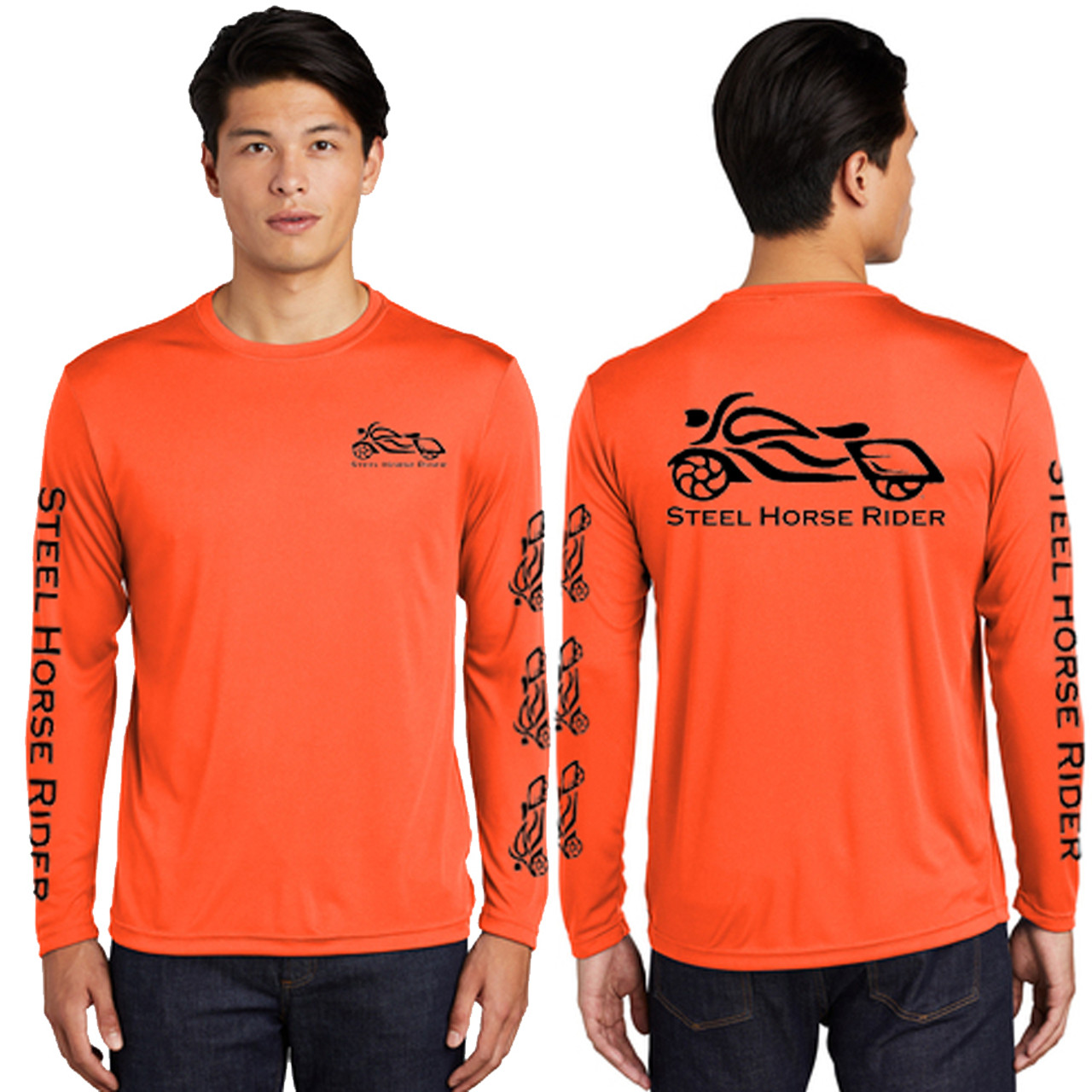 Bright Coral Wicking Steel Cowgirl Spyder / Ryker Motorcycle Shirt