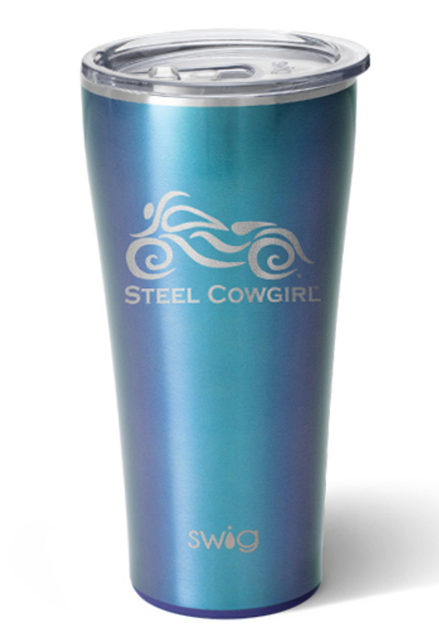 LIMITED EDITION Shimmer Mermazing 32 oz Steel Cowgirl Swig Tumbler  Dishwasher Safe & BPA-Free Straw Included