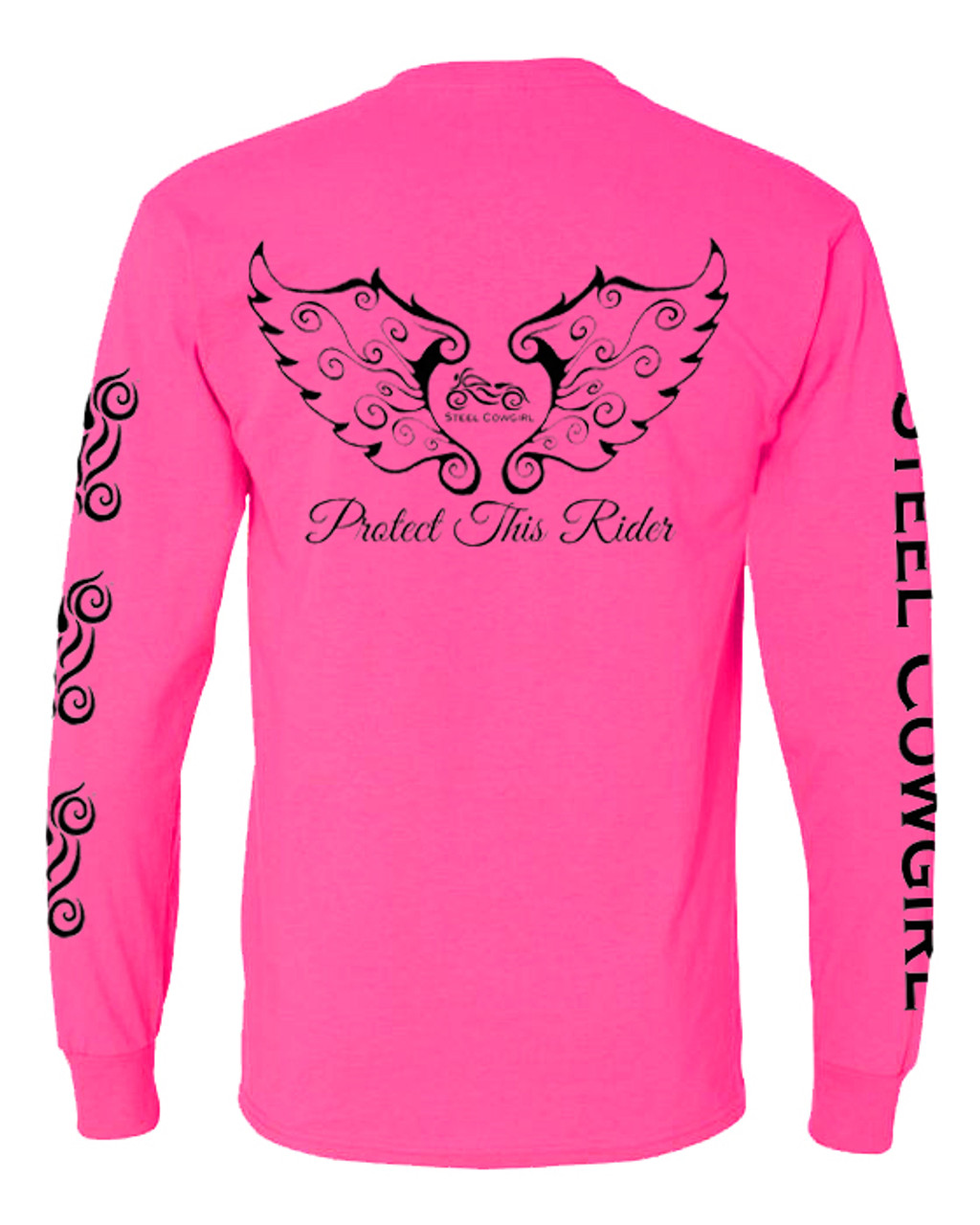 T-shirt This Sleeve Rider Neon Pink Long Protect