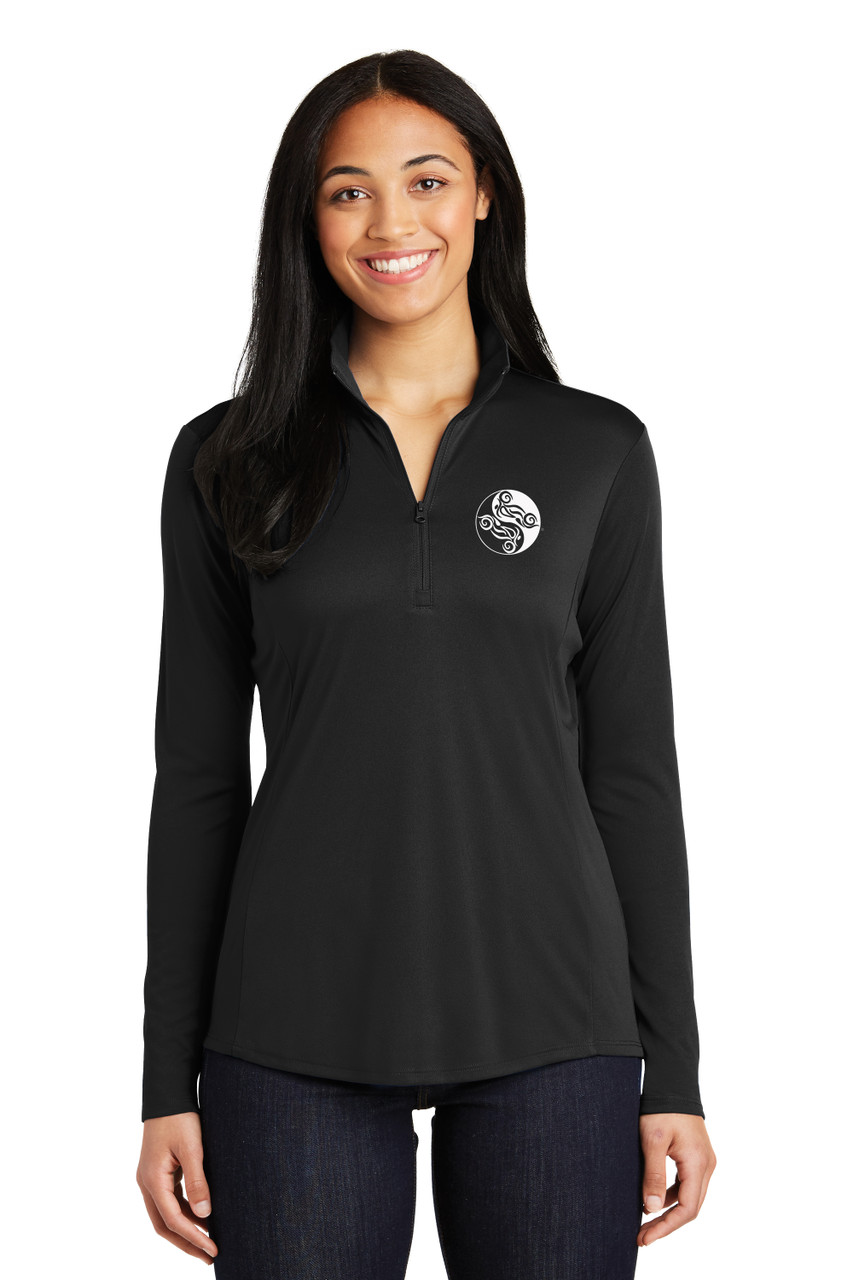 Lightweight Wicking 1/4 Zip, It's About Balance Yin Yang Motorcycle Shirt