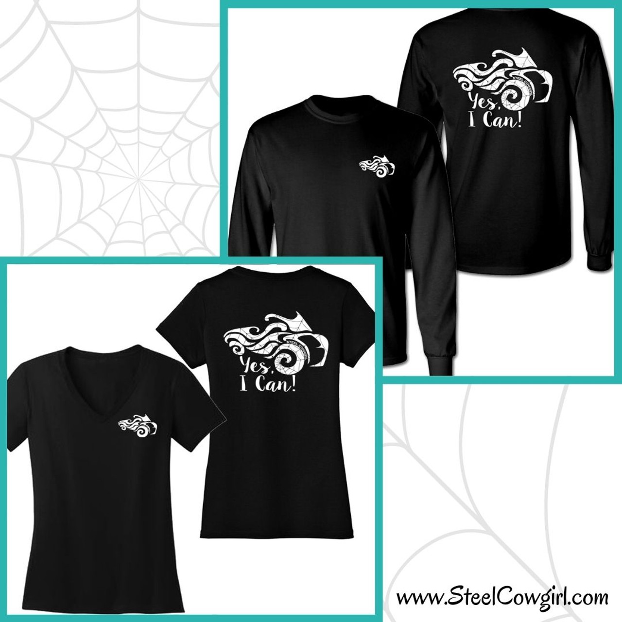 Yes I Can! Spyder Shirt - SIZE CHARTS In Description
