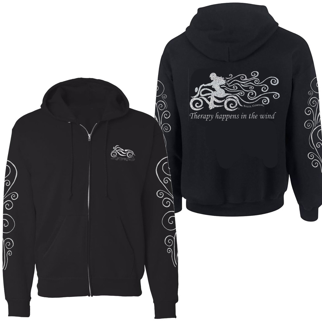 Therapy Happens In The Wind Women's Motorcycle Hoodie
