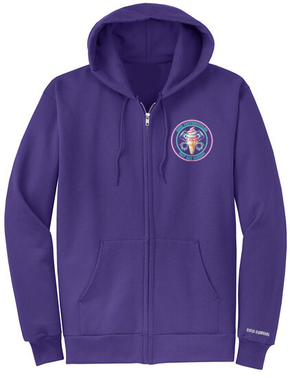 Ride Motorcycles Eat Ice Cream Purple Hoodie