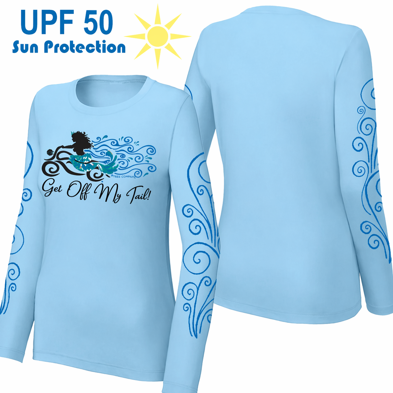 UPF 50 Women's Sun Protection Shirt | Mermaid Motorcycle Shirt