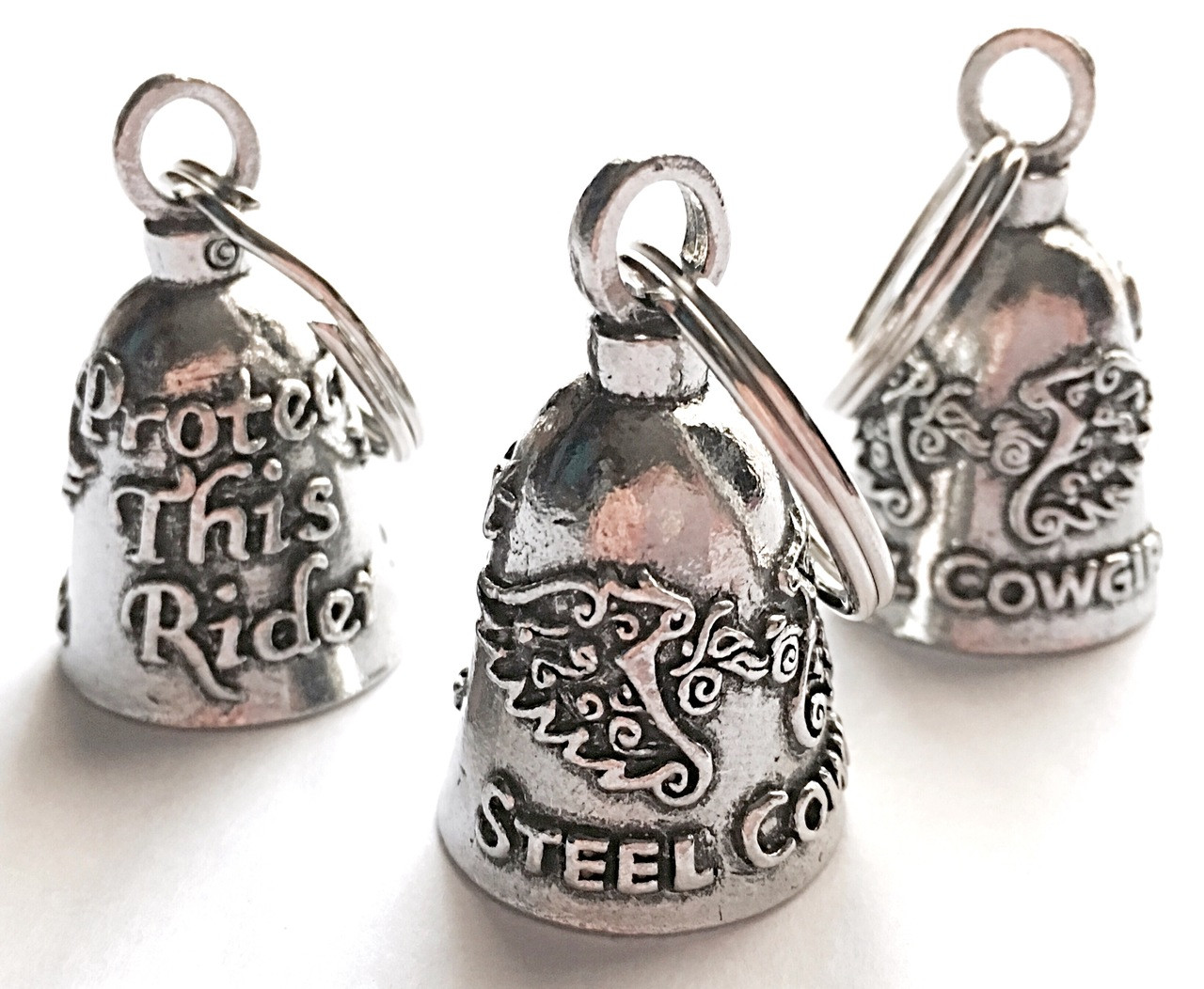 Live To Ride Bell Good Luck Bell w/Keyring & Black Velvet Gift Bag |  Motorcycle Bell | Lead-Free Pewter | Good Luck Gift to Friends & Family |  Bike