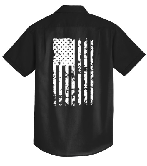American Flag Motorcycle Workshirt