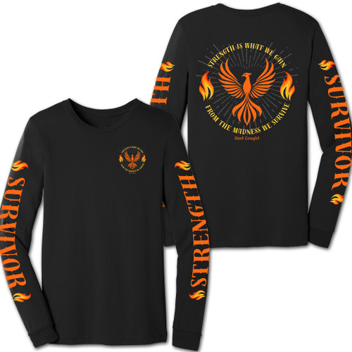 Tシャツ・カットソー True Religion x One Piece Phoenix Mesh Long Sleeve Phoenix Rising Long Sleeve V-Neck T-Shirt