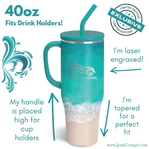 LIMITED EDITION 40oz High Tide Steel Cowgirl Swig Tumbler