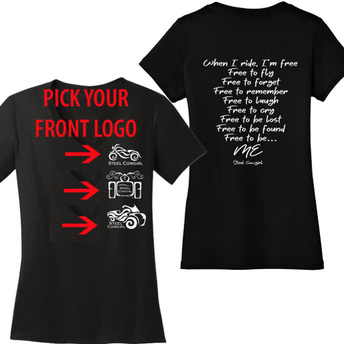 Free To Be Me Poem Short Sleeve V-Neck, CHOOSE YOUR FRONT GRAPHIC Free To Be Me Poem Short Sleeve V-Neck, CHOOSE YOUR FRONT GRAPHIC