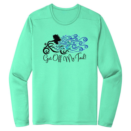 Get Off My Tail Motorcycle Mermaid upf 50 UNISEX SIZE RUNS LARGE