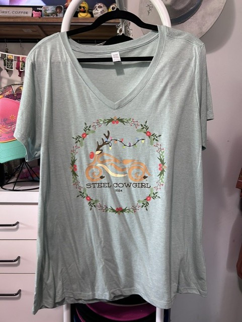 WAREHOUSE SALE Christmas Reindeer V-Neck - 3X