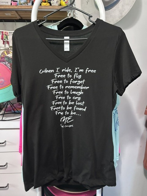 WAREHOUSE SALE Poem Front, Ride On Back Shirt- Medium