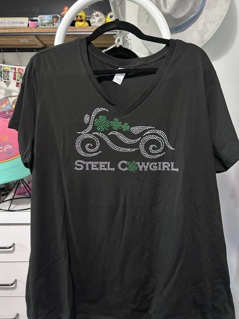 WAREHOUSE SALE Crystal Shamrock Motorcycle Size 3X