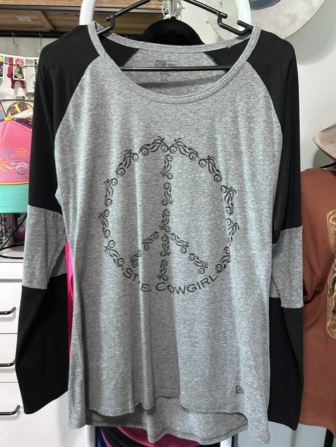 WAREHOUSE SALE Peace Sign Raglan - Large