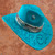 One Of A Kind Hand Burned "Meet Me In Santa Fe" Turquoise Cowboy Hat by Steel Cowgirl