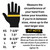 Phoenix Rising Stretch Mesh Top Fingerless Motorcycle Gloves