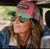 Steel Cowgirl Retro Love Floral Mesh Ponytail Hole Hat