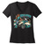 Ride More Worry Less Spyder inspired ladies V-neck motorcycle shirt with large front graphic