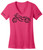 Sayings Pink V-Neck Motorcycle Shirt