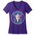 Ride Motorcycles Eat Ice Cream Purple Short Sleeve V-Neck T-Shirt