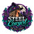 Steel Cowgirl Ride A Little Witchier small chest graphic with cowgirl witch, moon and purple roses