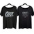 GRIT shirt front and back
Steel Cowgirl Street GRIT black custom cut biker tee with distressed front graphic and definition on back