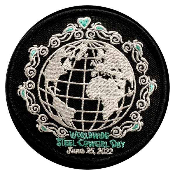 Worldwide Steel Cowgirl Day 2022 Motorcycle Patch Sew-On (graphics are protected by copyright laws, unauthorized use is prohibited)