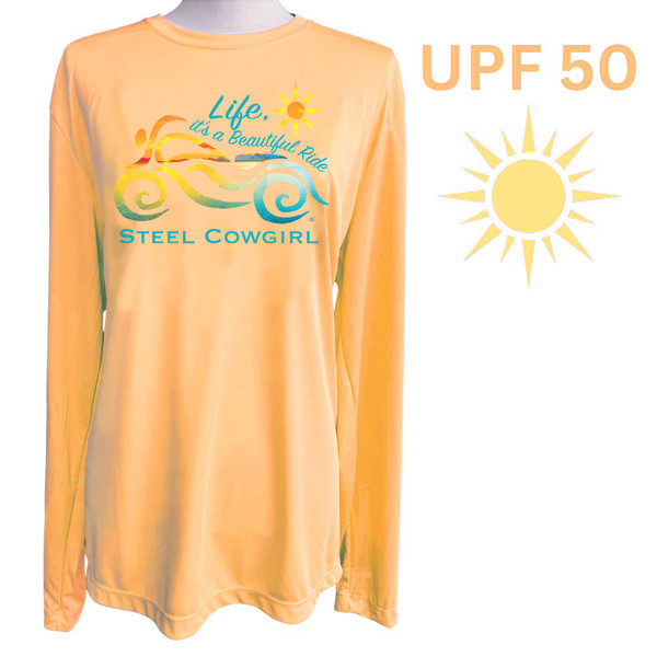 Life, It's A Beautiful Ride Peach UPF 50 Shirt *  Graphics are protected by copyright laws, unauthorized use is prohibited.
