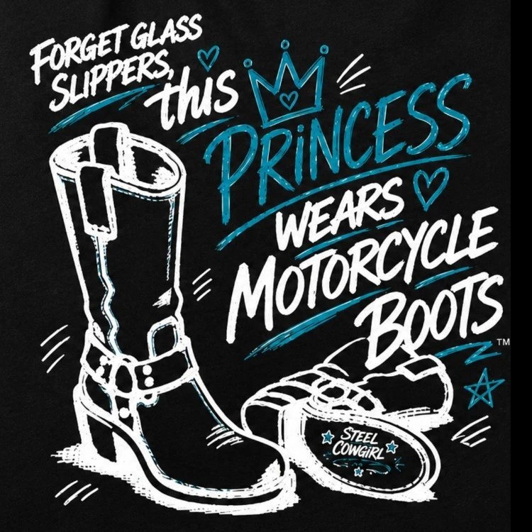Forget Glass Slippers This Princess Wears Motorcycle Boots graphic