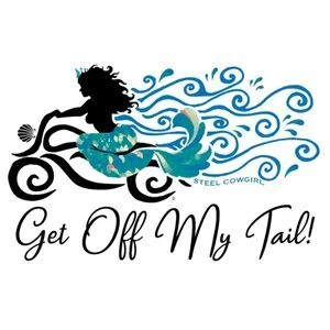 Get Off My Tail woman rider motorcycle graphic