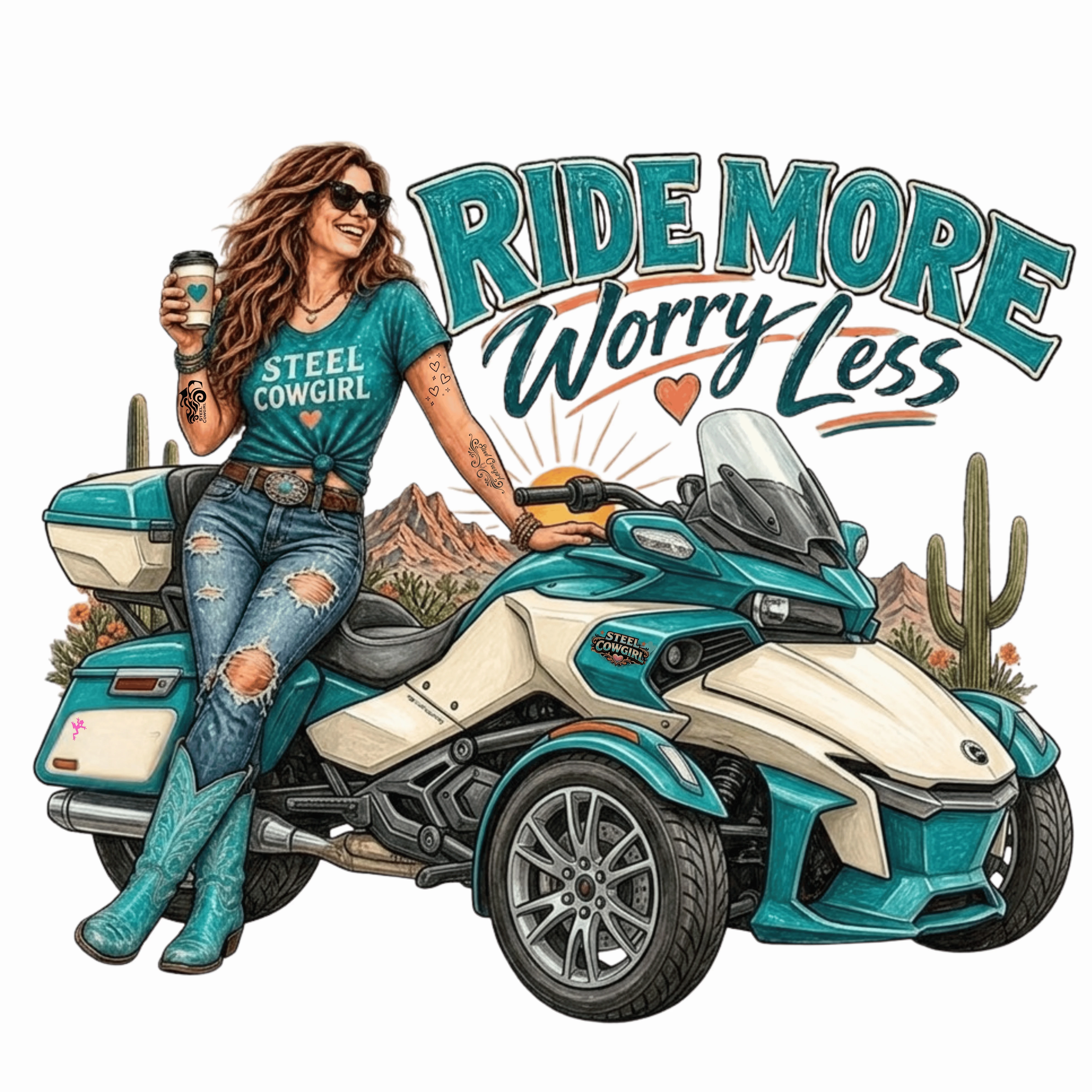 Ride More Worry Less Spyder Inspired
