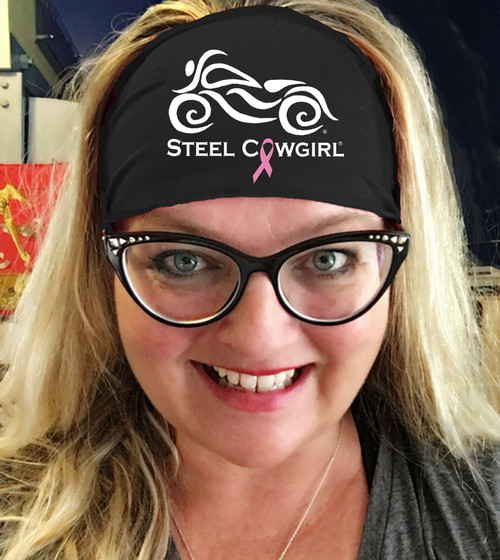 Cancer Ribbon Motorcycle Headband