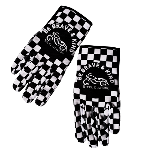 Coach Black and White Checkered Headband and matching Gloves Coach Black and White Checkered Headband and matching Gloves main image 3