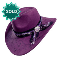 SOLD  One Of A Kind Hand Burned "Summer Sunsets" Cowboy Hat