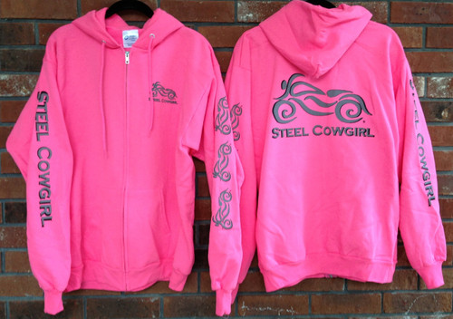 neon pink hoodie