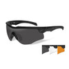 Lunettes de protection balistiques Rogue Comm noir écrans fumé/incolore/orange