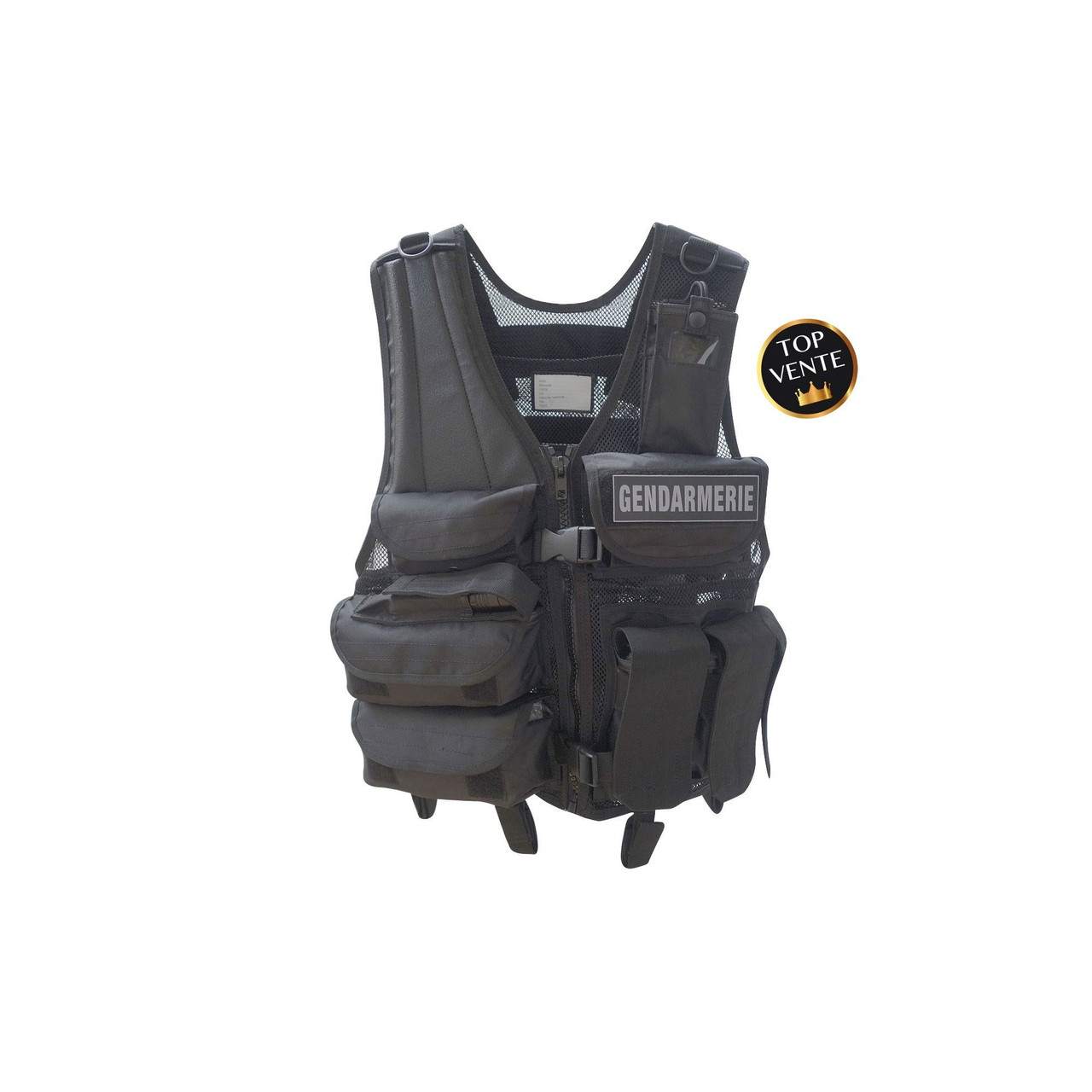 GILET FORCE INTERVENTION AVEC HOLSTER POUR PA OU TASER GILET FORCE INTERVENTION AVEC HOLSTER POUR PA OU TASER