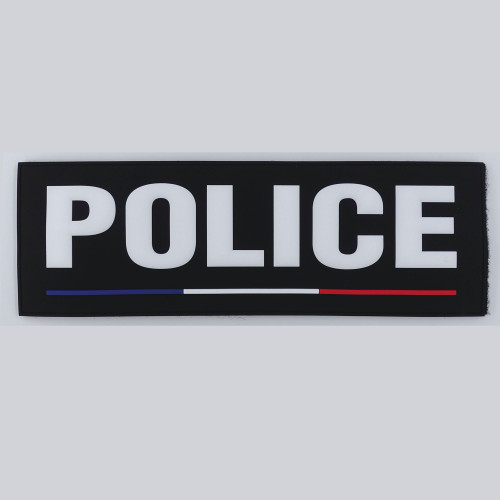 BANDEAU D’IDENTIFICATION SOUPLE RUBBER HAUTE DENSITÉ POLICE 28x10