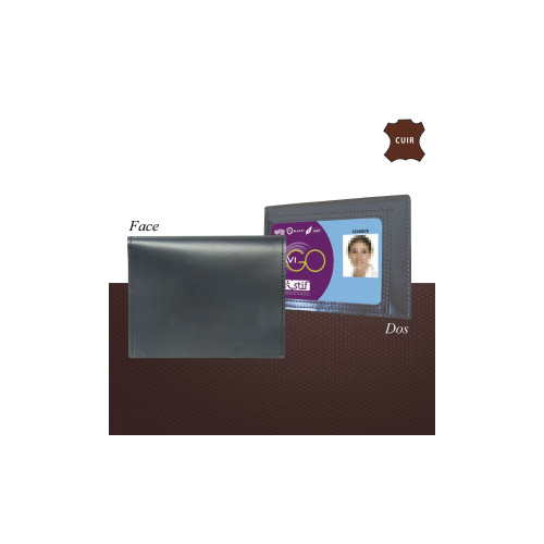 porte feuille cuir 2 volets avec emplacement CB/carte de transport