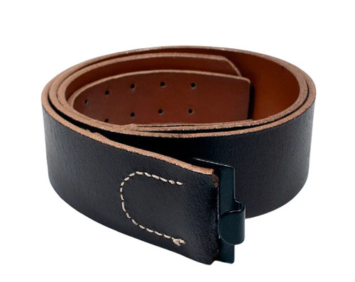 Ceinturon cuir noir allemand ww2 copie